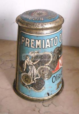 Nicola d'Ippolito Pollutri: Antico Oggetto Pubblicitario In Latta Litografata Per Olio D'Oliva