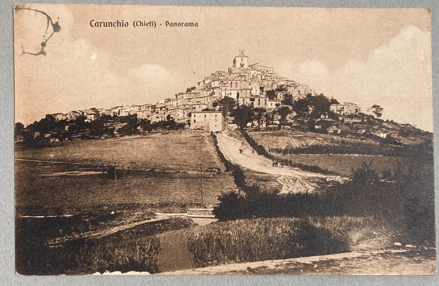 Abruzzo, Carunchio: Antica Veduta Panoramica. Cartolina Da Collezione, 1932, foto 3 di 3