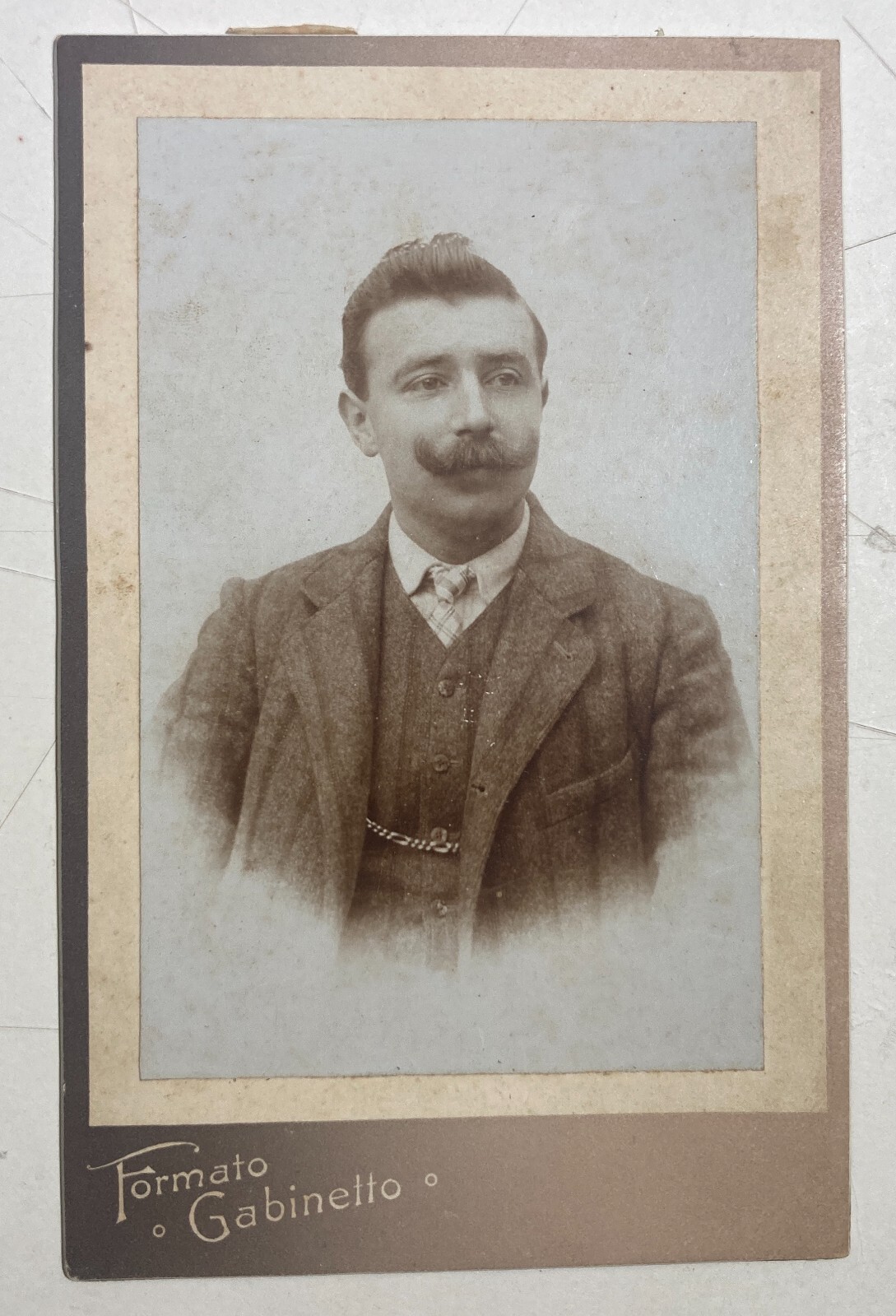 Antica Fotografia: Ritratto Di Personaggio, Fotografo Nucci, Torre De' Passeri