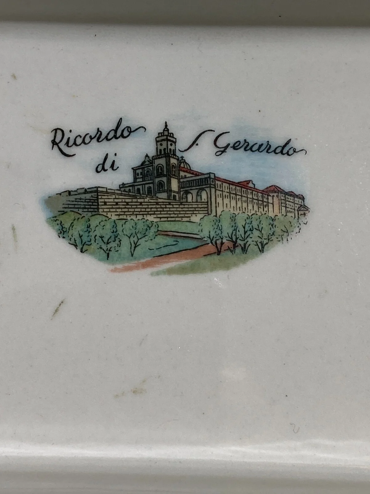 Posacenere Da Collezione In Porcellana Richard Ginori, Ricordo Di S. Gerardo, foto 10 di 10