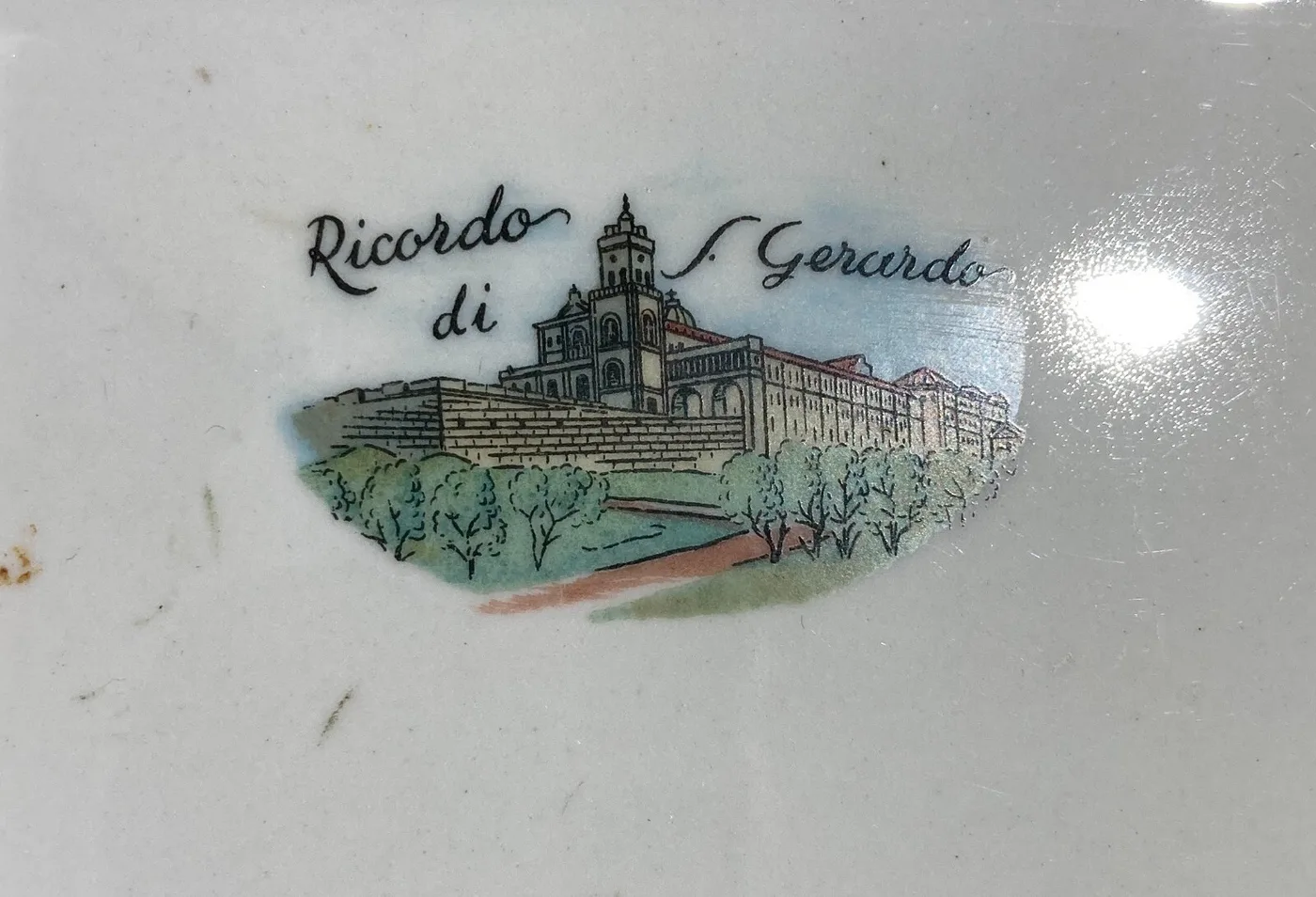 Posacenere Da Collezione In Porcellana Richard Ginori, Ricordo Di S. Gerardo, foto 7 di 10