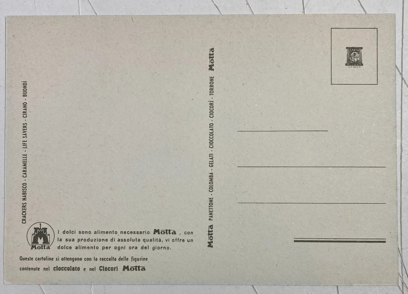 Pubblicitaria Motta: Cartolina Cartografica E Folklorica Basilicata Calabria, foto 2 di 2