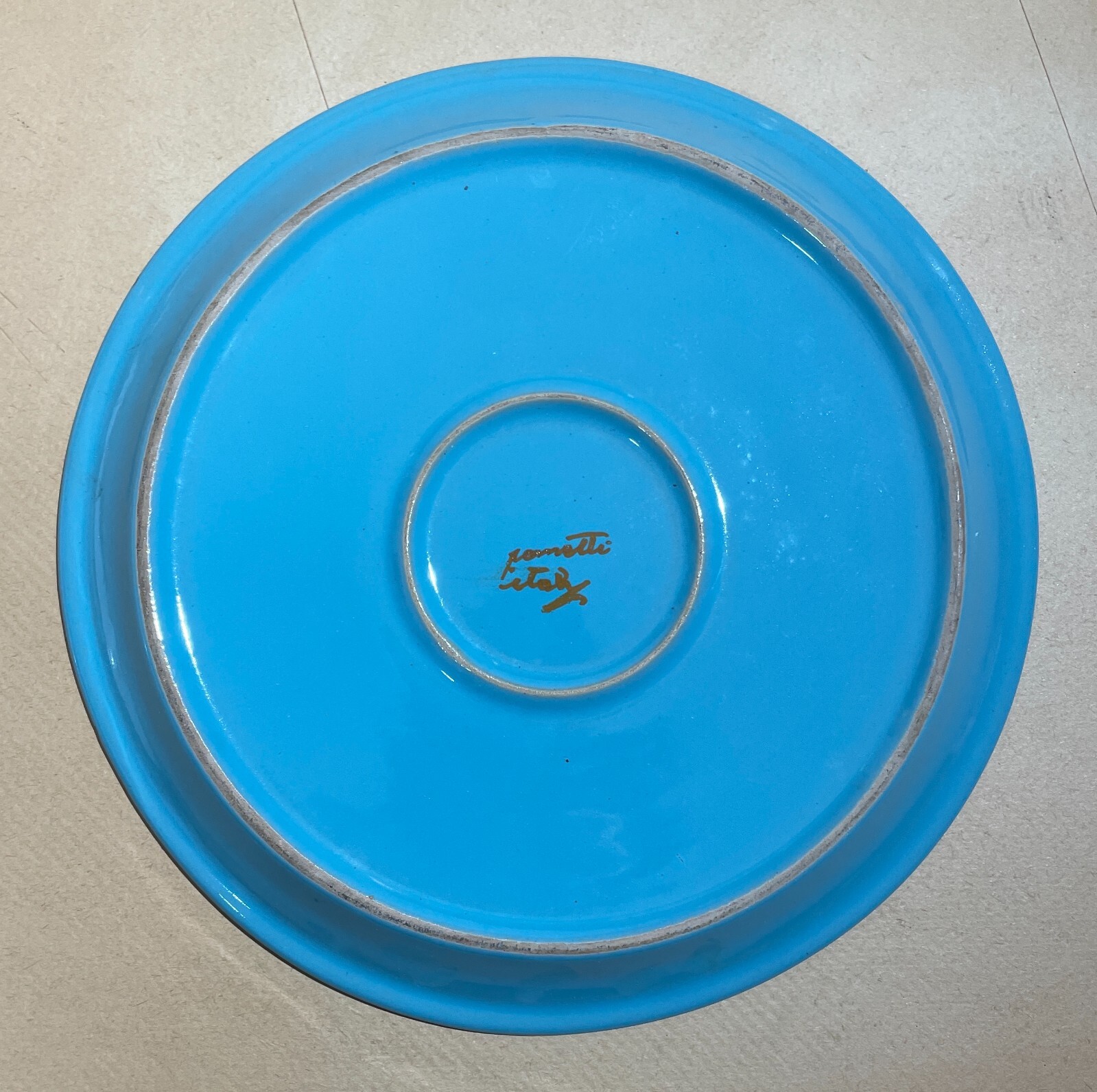 Arti Decorative Del '900: Ceramica Rometti Vassoio Colorato d'Epoca