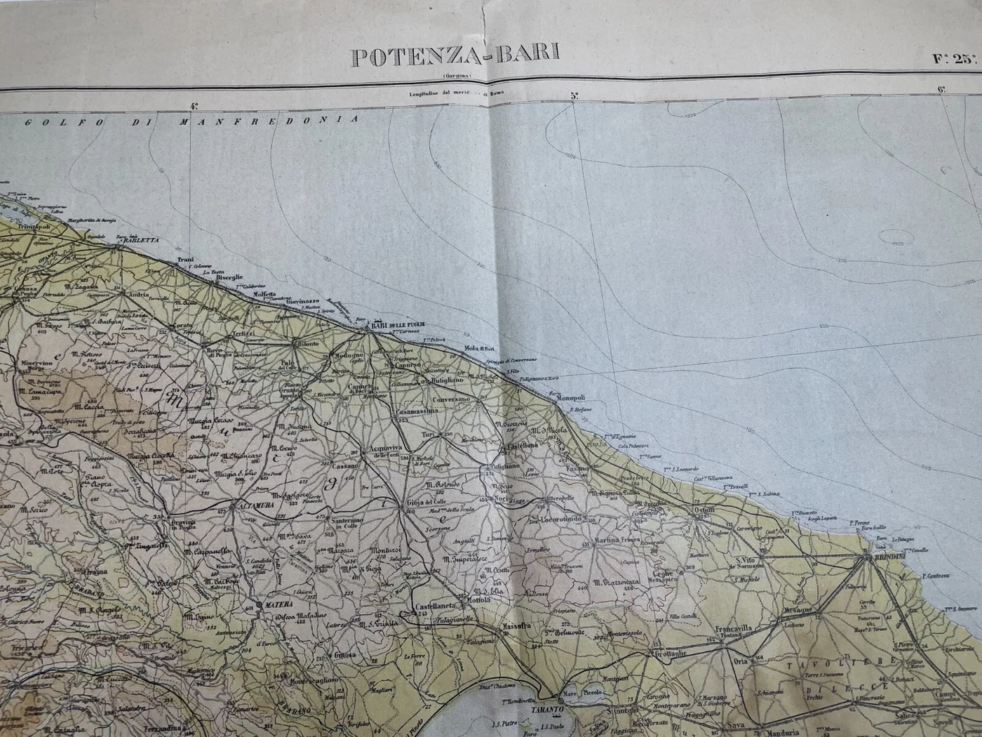 Puglia, Basilicata, Bari, Potenza, Salento, Taranto, Policastro: Antica Cartografia, foto 2 di 12