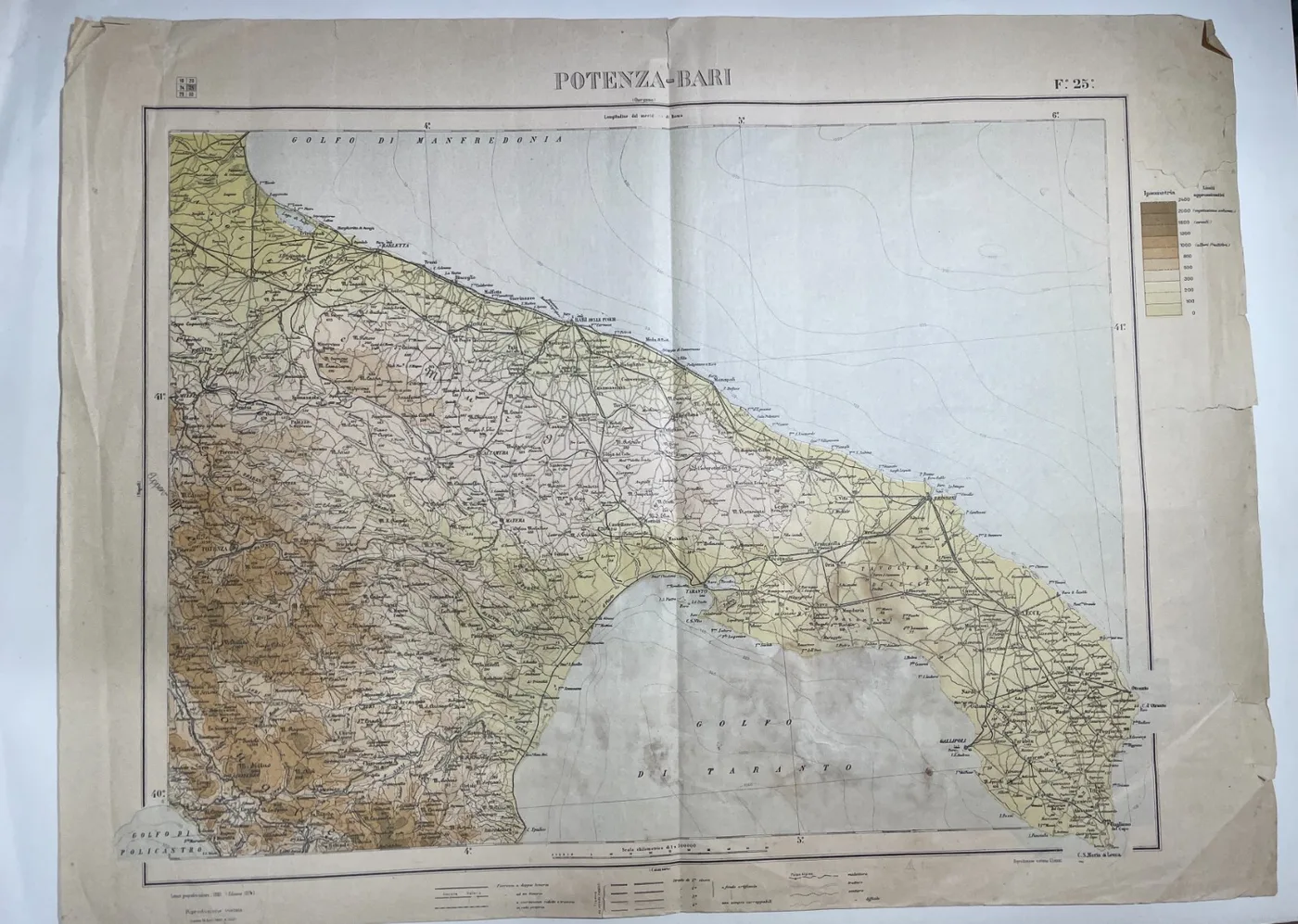Puglia, Basilicata, Bari, Potenza, Salento, Taranto, Policastro: Antica Cartografia
