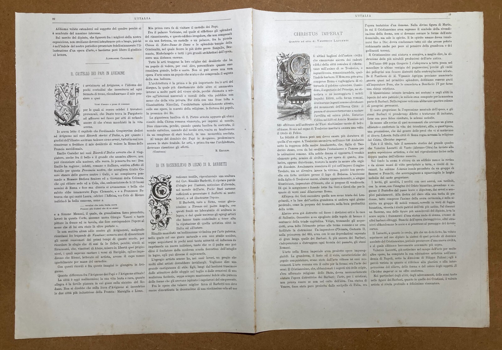 Arte In Abruzzo: Valerico Laccetti, Christus Imperat. Antica Illustrazione Xilografica