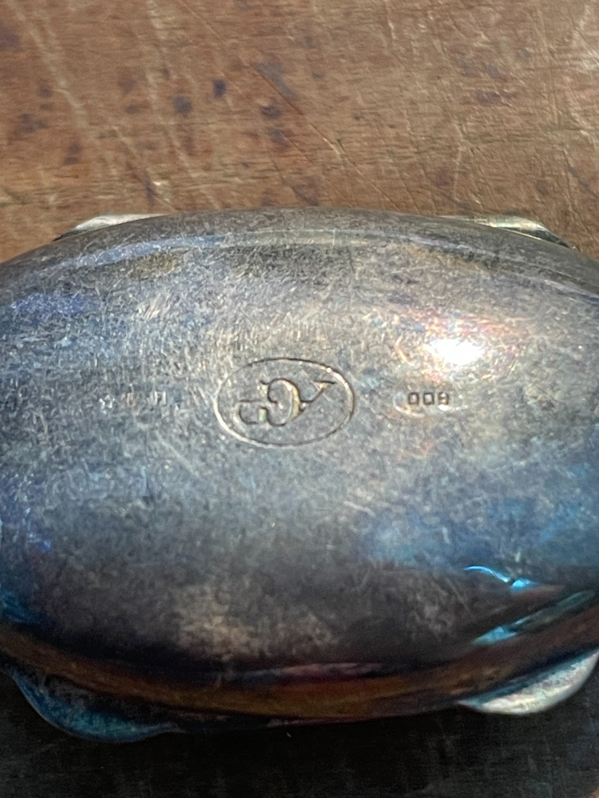 Scatolina Porta Pillole Ovale In Argento 800 Punzonata AGP