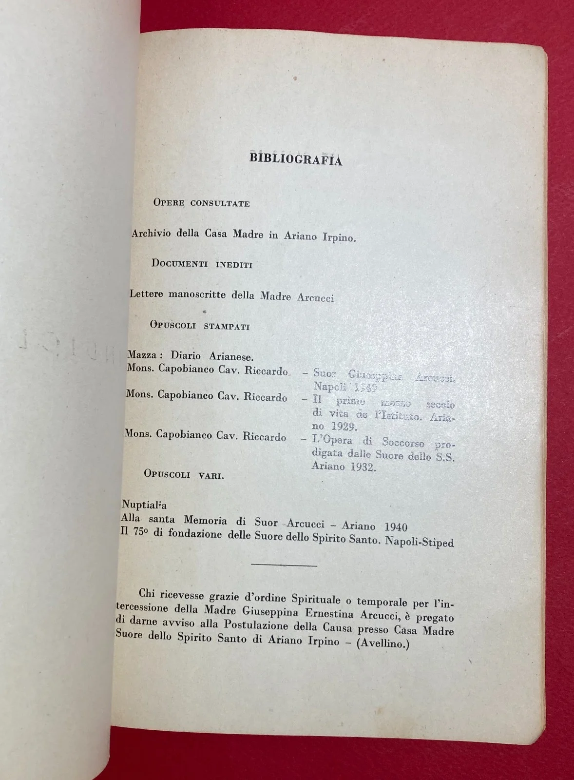 Sul Tricolle dell'Irpinia: Suor Giuseppina Arcucci, 1959, foto 2 di 14