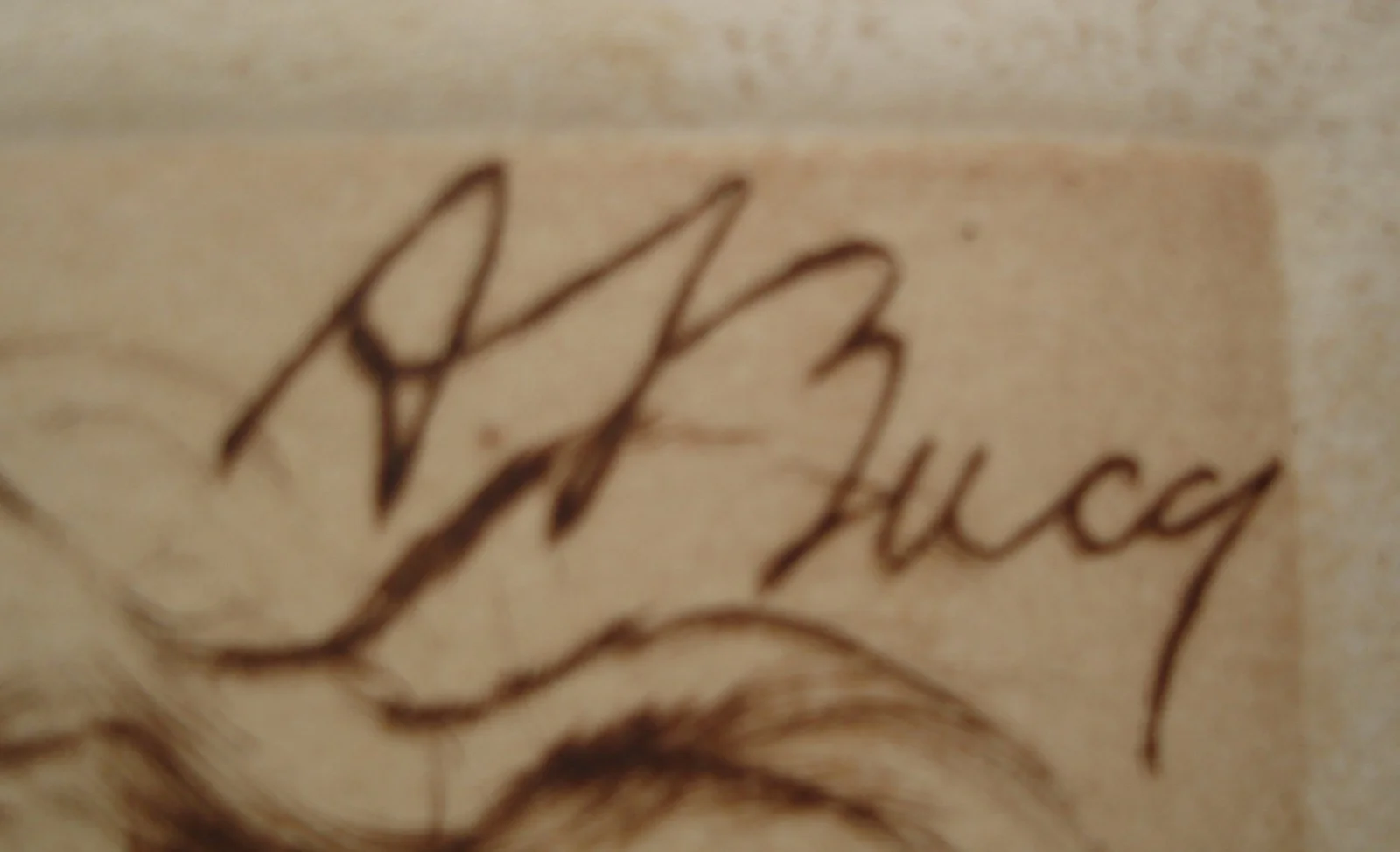 Ritratto di Barzini, Acquaforte di Anselmo Bucci, foto 2 di 5