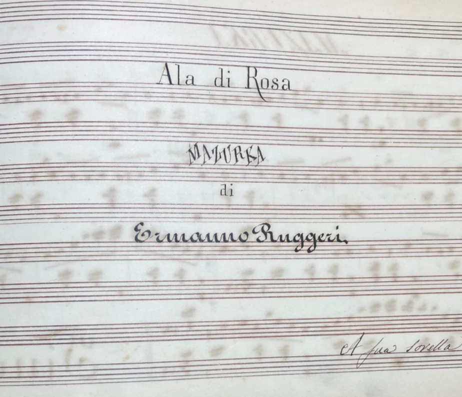 Mazurka Ala di Rosa di Ermanno Ruggeri, Manoscritto, foto 3 di 4