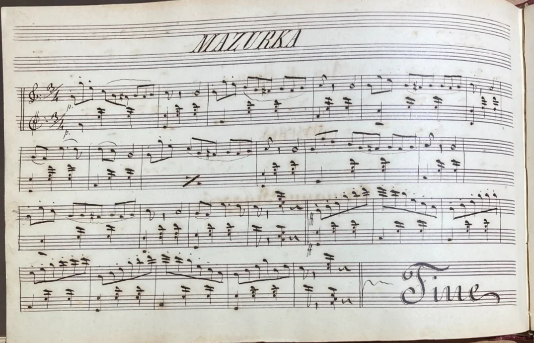 Mazurka Ala di Rosa di Ermanno Ruggeri, Manoscritto