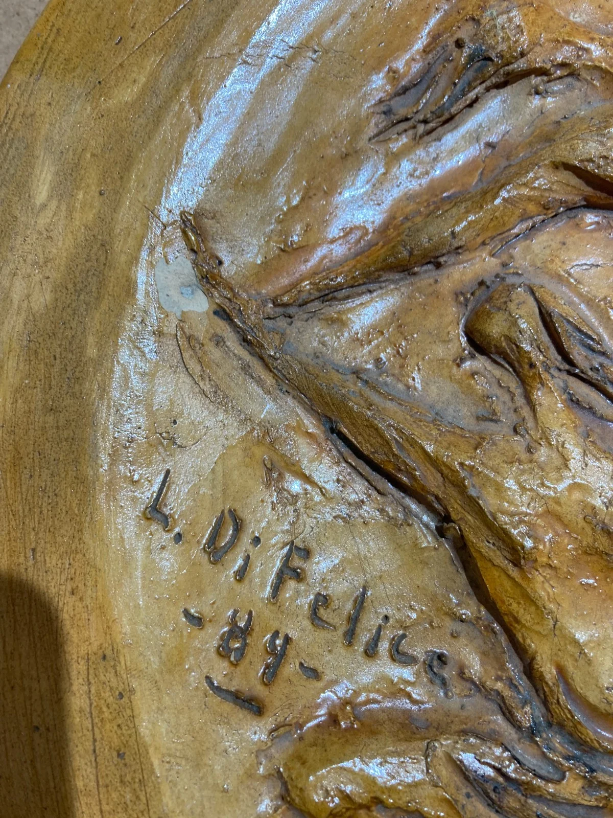 Piatto in Ceramica con Scena di Danza di di Felice, 1989