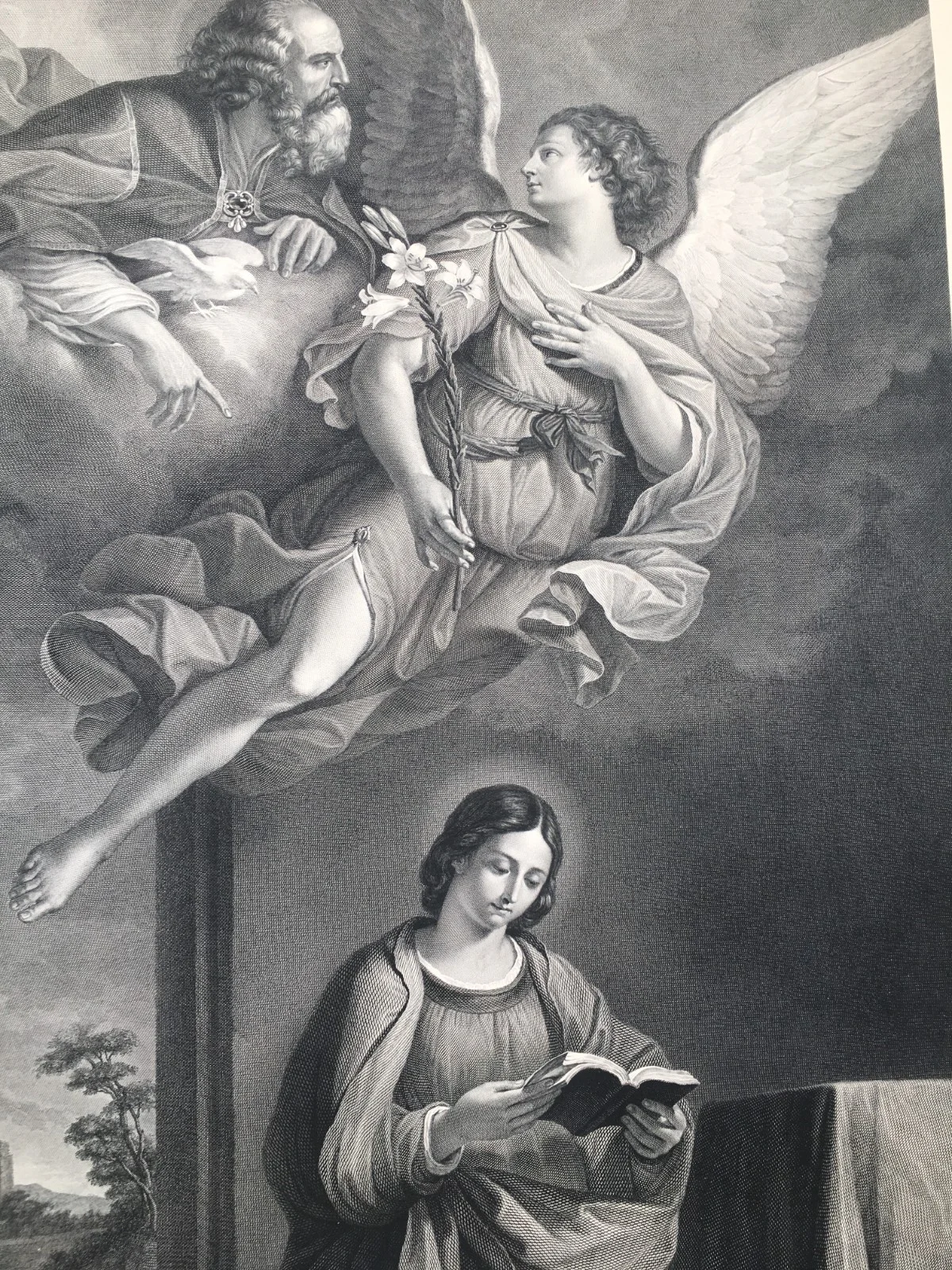 L'Annunzianda, Acquaforte di Guadagnini da Guercino, 1850, foto 11 di 19