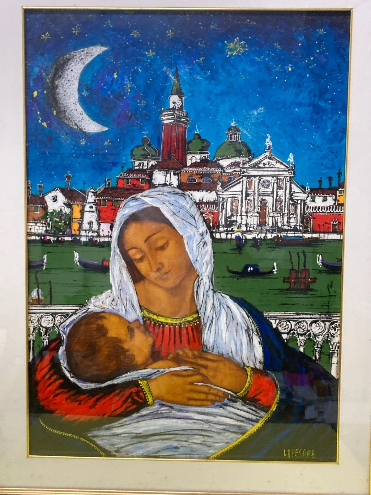 Madonna della Salute a Venezia, Tecnica Mista di Michele Lapesara, foto 6 di 15