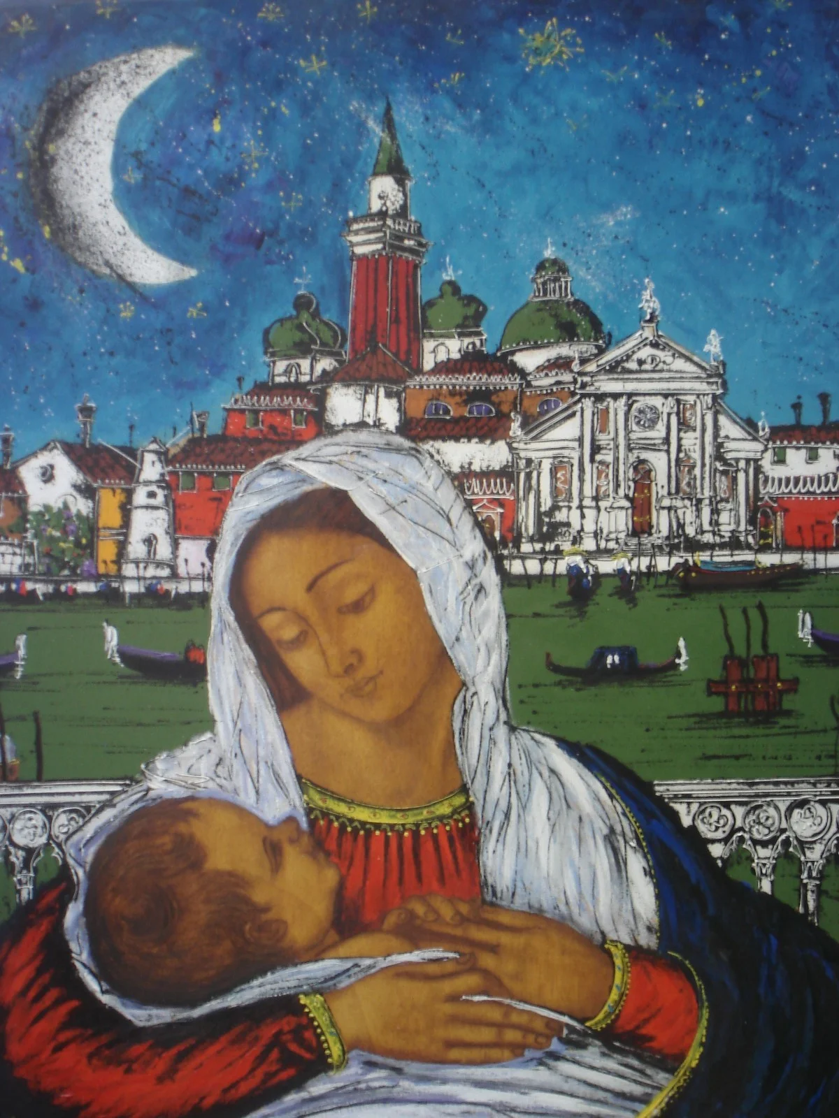 Madonna della Salute a Venezia, Tecnica Mista di Michele Lapesara, foto 4 di 15