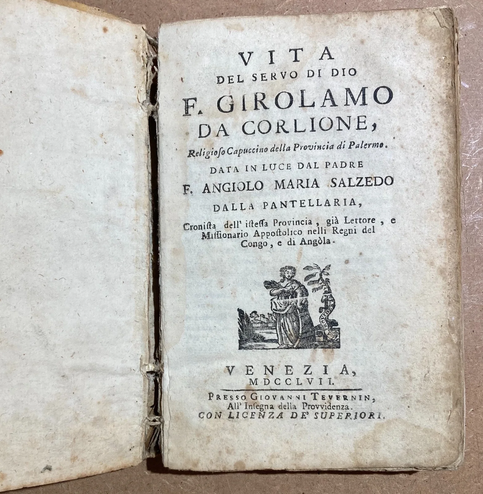 Vita di fra Girolamo da Corleone, Salzedo, Venezia 1757, foto 13 di 18