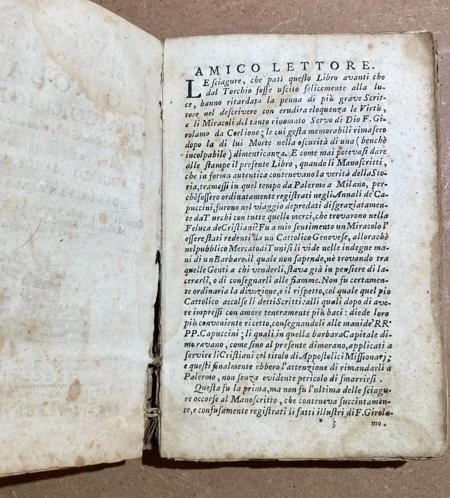 Vita di fra Girolamo da Corleone, Salzedo, Venezia 1757, foto 4 di 18
