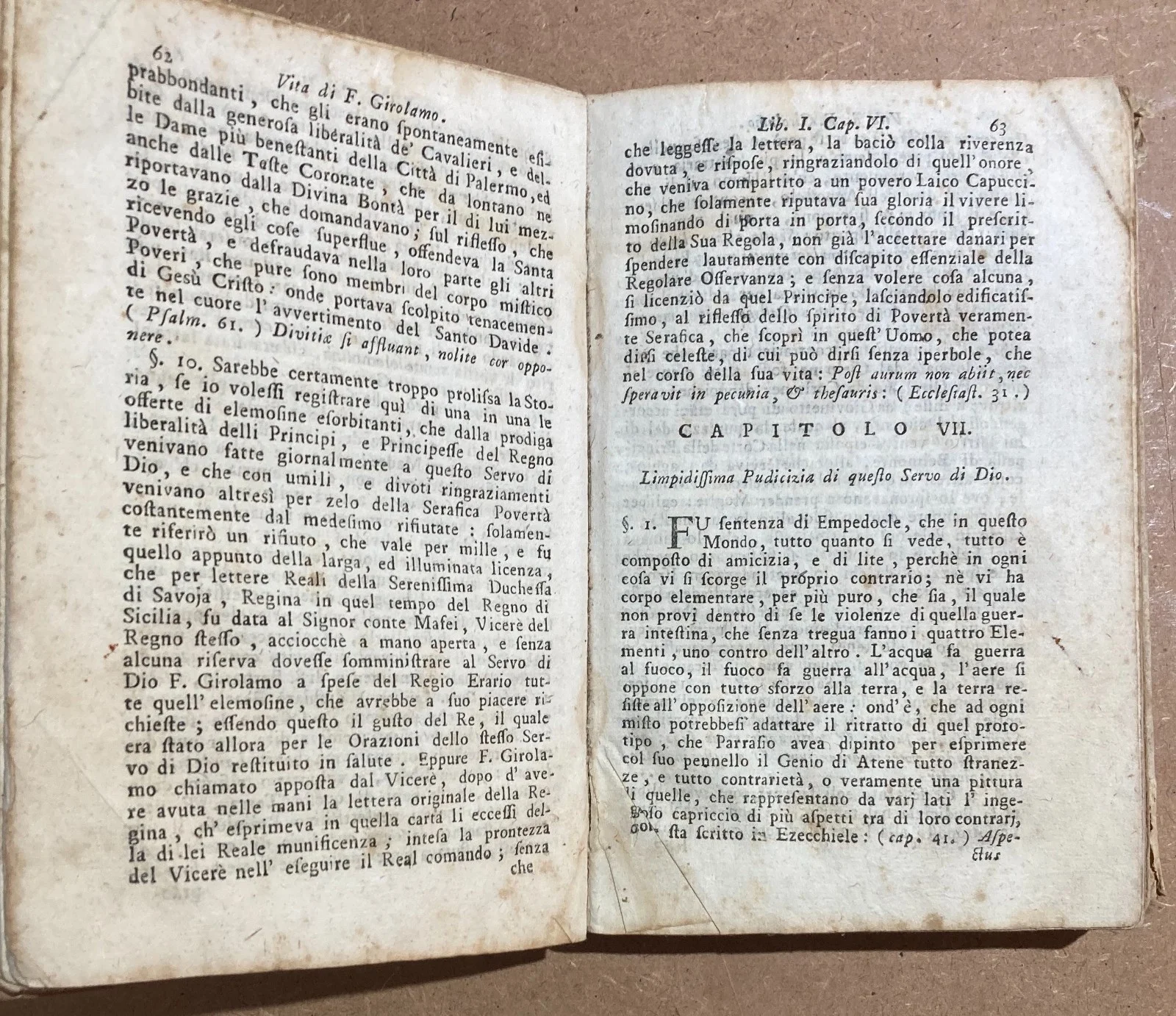 Vita di fra Girolamo da Corleone, Salzedo, Venezia 1757, foto 16 di 18