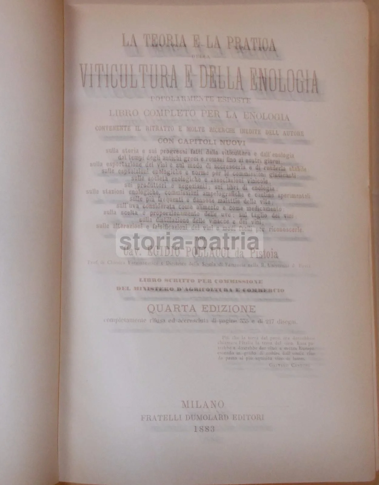 Viticoltura Ed Enologia Di Egidio Pollacci: Teoria E Pratica (1883), foto 8 di 24