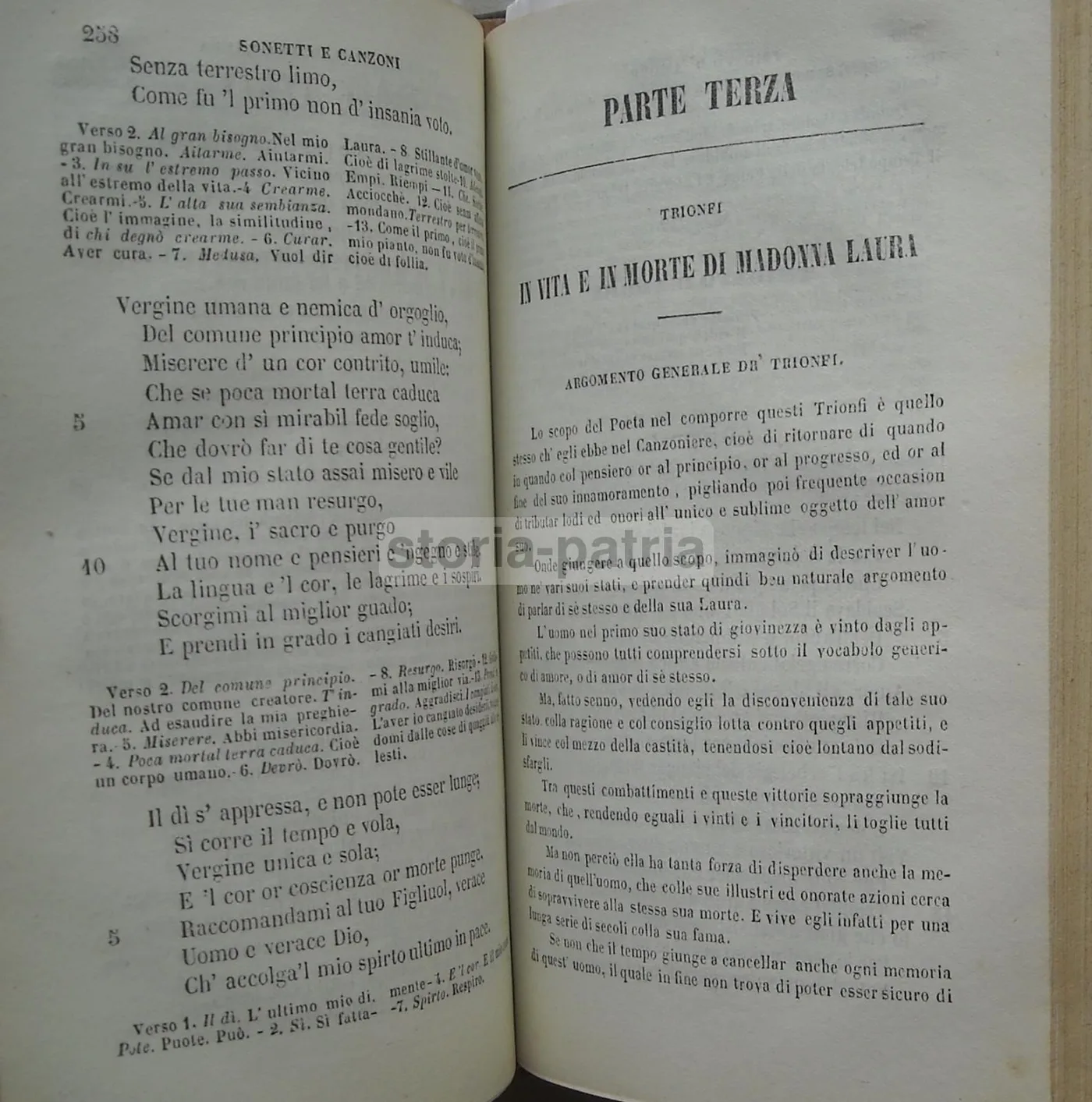 Rime Di Petrarca Con Interpretazione Leopardi Napoli 1860 Rara, foto 4 di 7