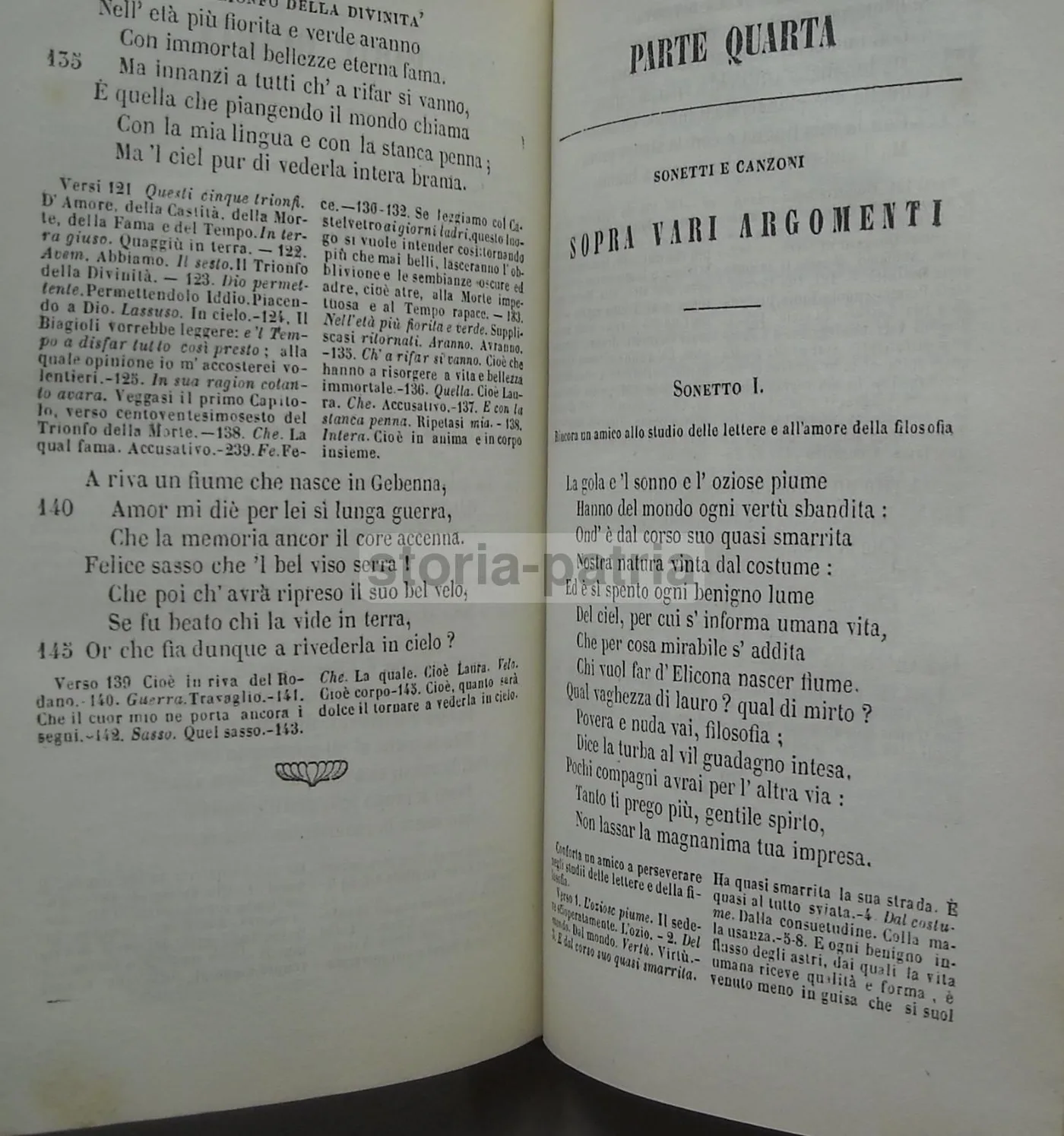 Rime Di Petrarca Con Interpretazione Leopardi Napoli 1860 Rara, foto 6 di 7
