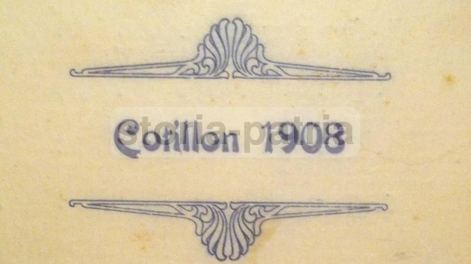 Cartoncino Cotillon Circolo Sirena, Francavilla A Mare, 1908, Abruzzo, foto 3 di 5