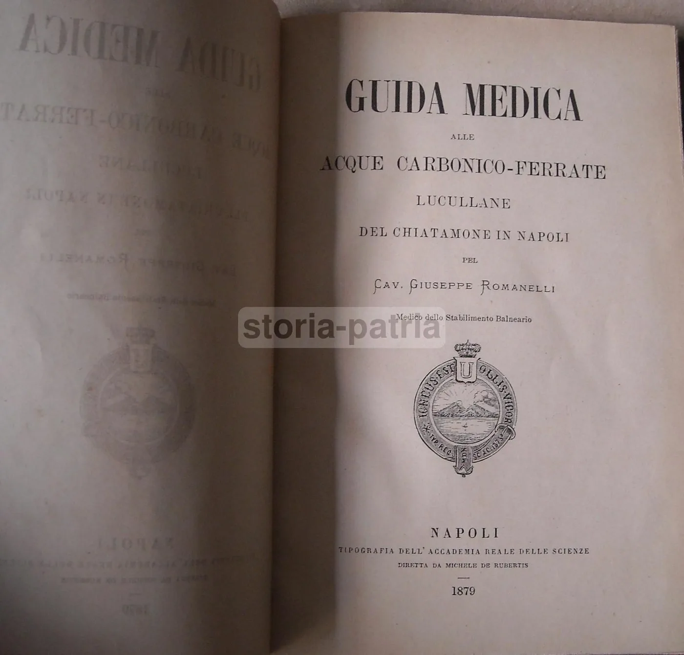 Guida Medica Acque Lucullane Chiatamone Napoli Romanelli 1879, foto 3 di 6