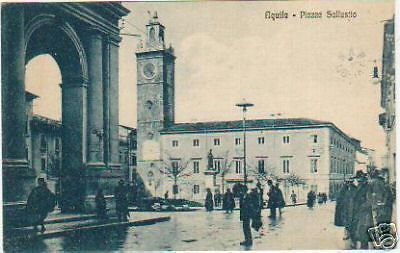 Abruzzo, Laquila, Piazza Sallustio, Animatissima, d'Epoca immagine 1