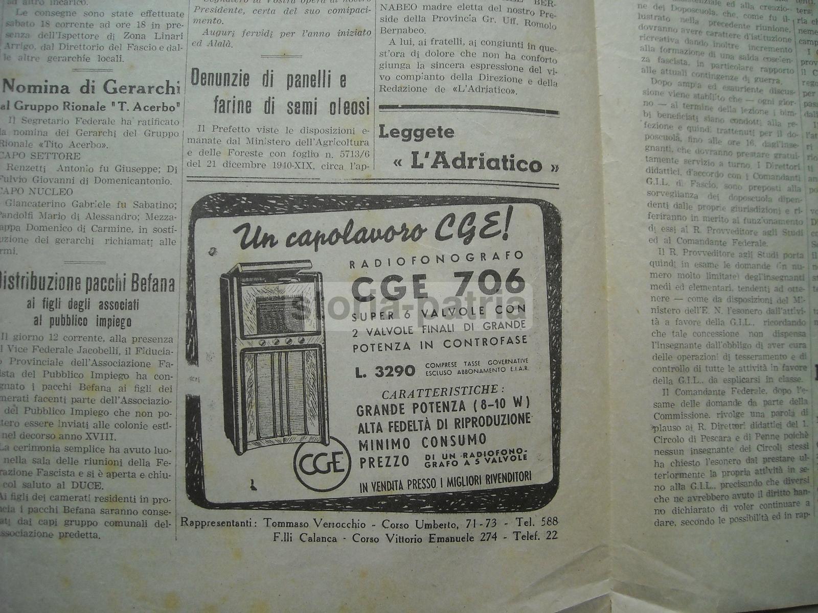 Abruzzo, Pescara, Militaria, Bombardamenti, Ciattei, Loreto Aprutino, Penne, Farindola immagine 6