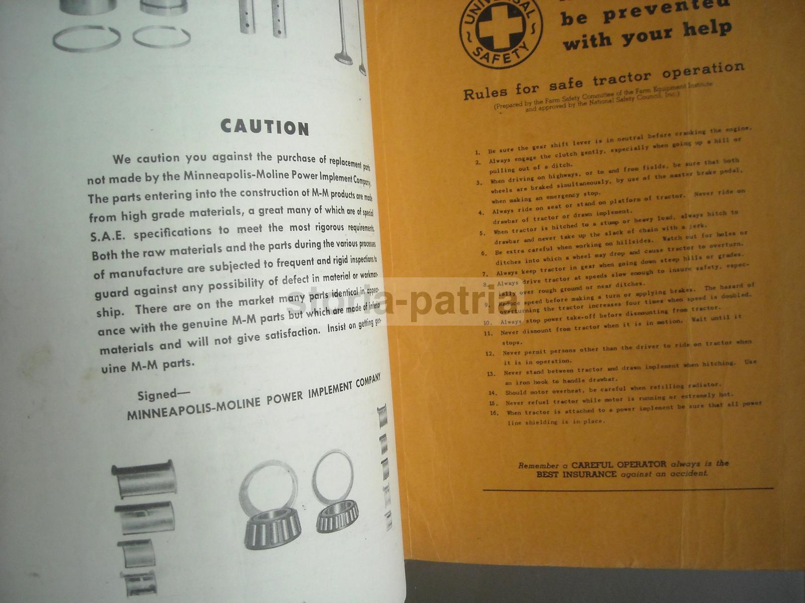 Agricoltura, Macchine Agricole, Trattori, Manuale Manutenzione, Minneapolis Moline immagine 2
