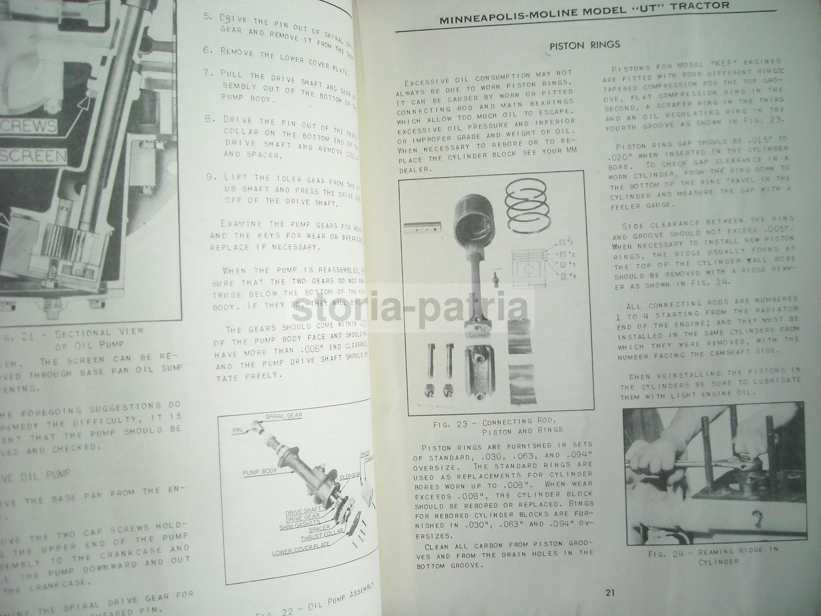 Agricoltura, Macchine Agricole, Trattori, Manuale Manutenzione, Minneapolis Moline immagine 6