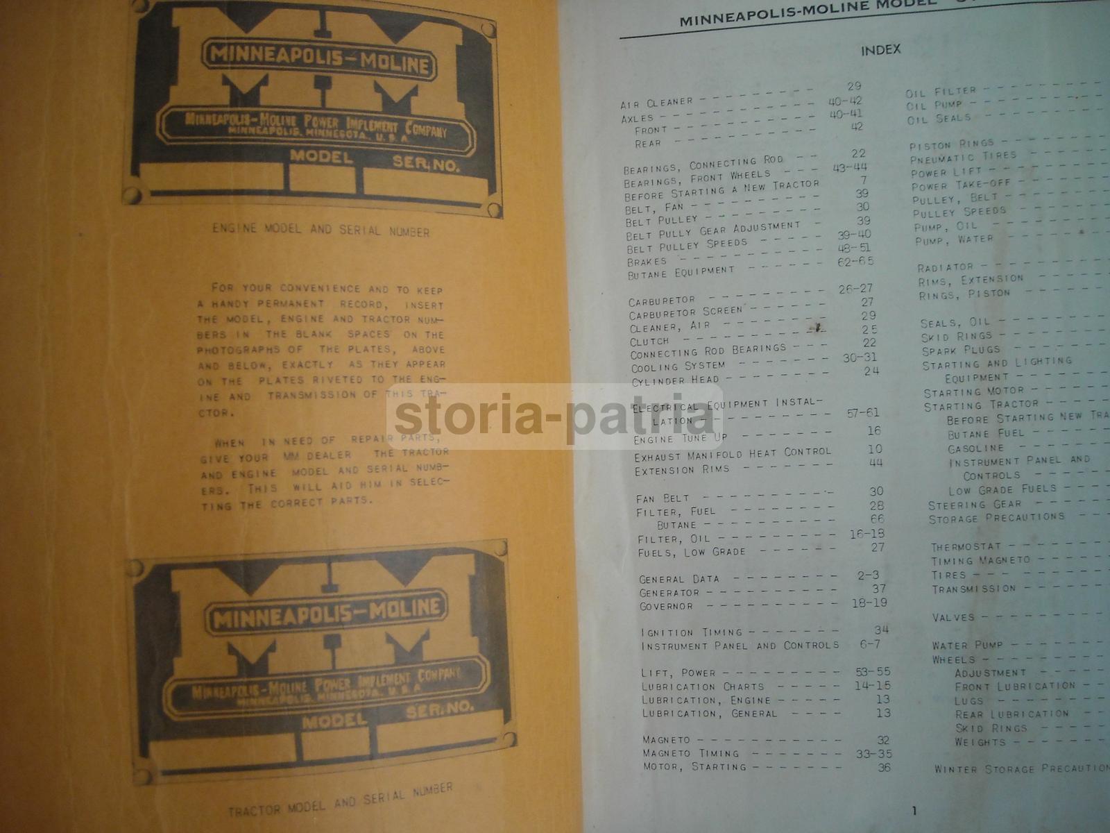 Agricoltura, Macchine Agricole, Trattori, Manuale Manutenzione, Minneapolis Moline immagine 8