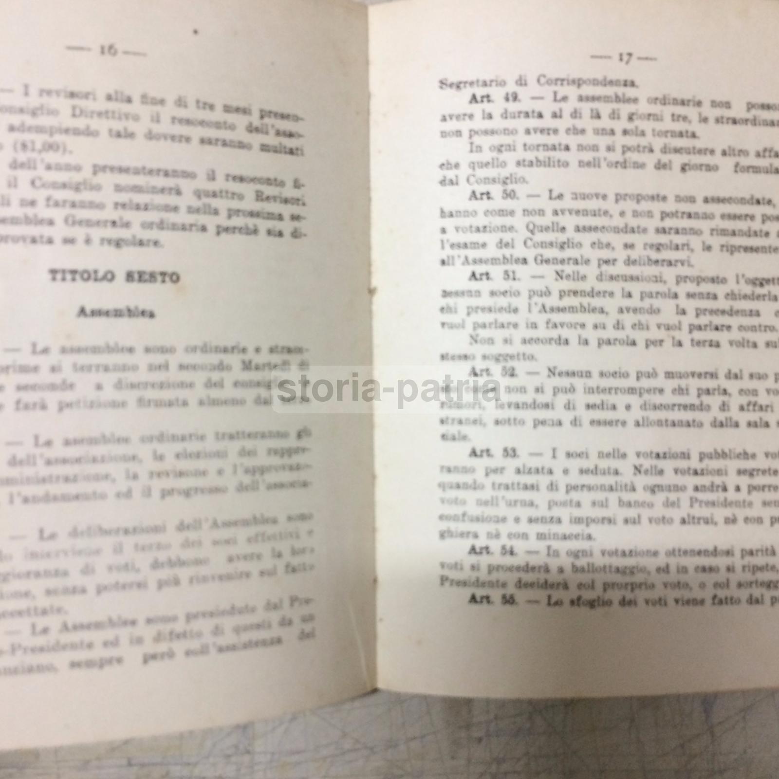 America, New York, Brooklyn, Emigrazione, Mutuo Soccorso, San Rocco, Rara Edizione immagine 1