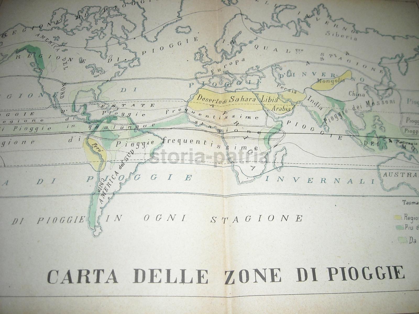 Antica Cartografia, Meteorologia, Pioggia, Stagioni, Americhe, Europa, Asia, Oceania immagine 1