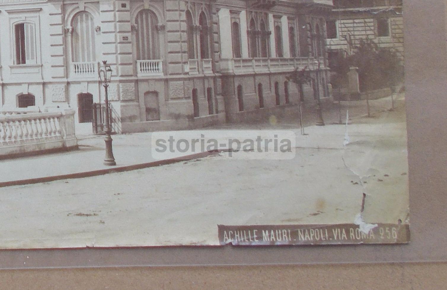 Antica Fotografia Originale, Fotografo Mauri, Veduta Architettonica, Napoli, Albergo immagine 1