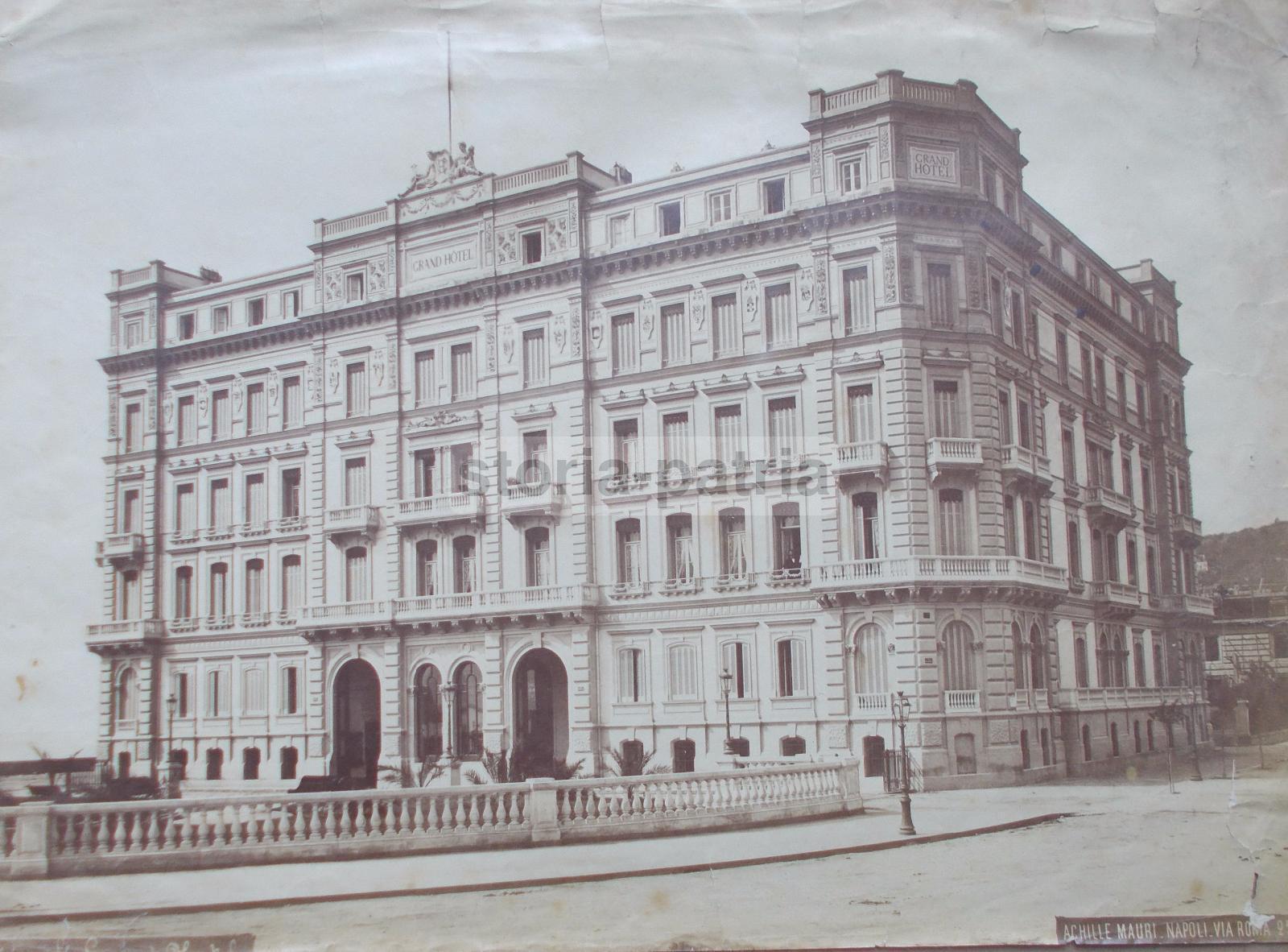 Antica Fotografia Originale, Fotografo Mauri, Veduta Architettonica, Napoli, Albergo immagine 3