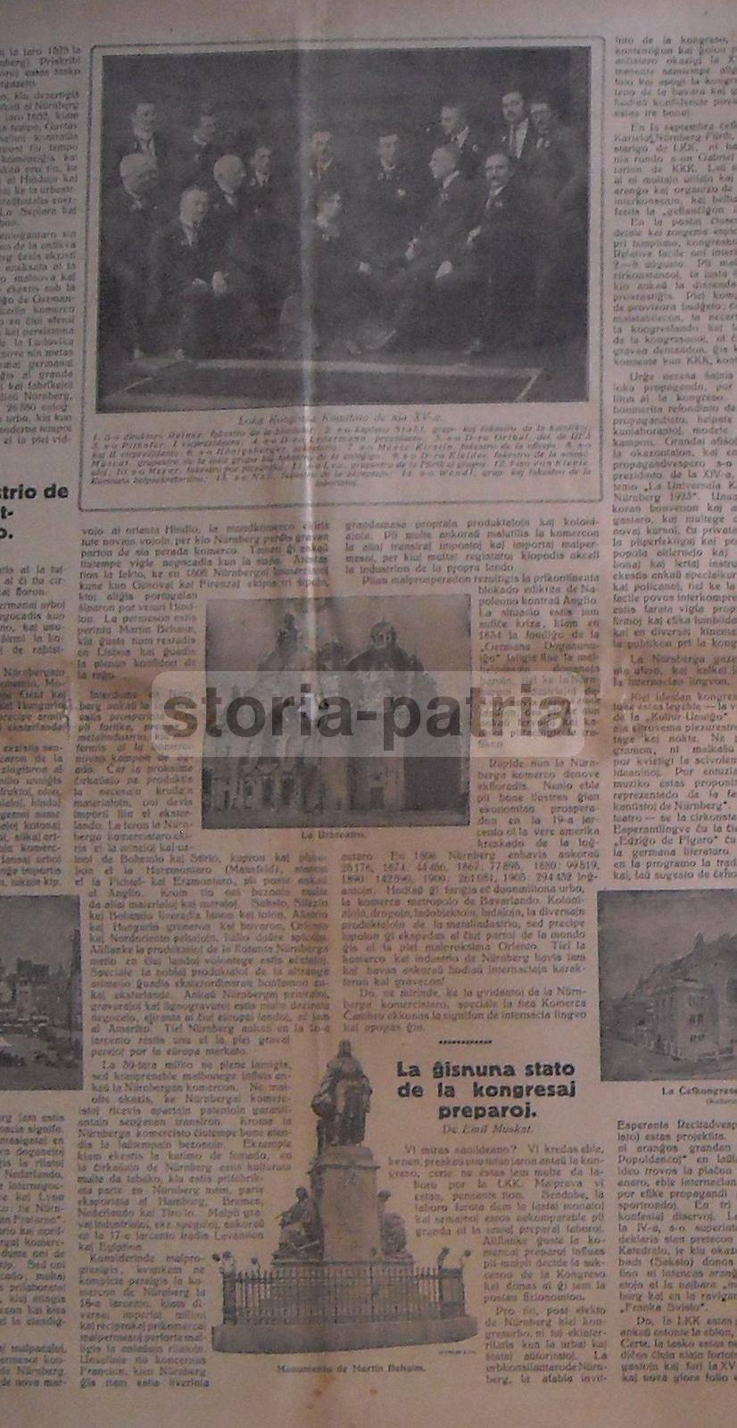 Antico Giornale, 1922, Esperanto Triumfonta, Nurberg, Araldica, Illustrato, Pubblicita immagine 3