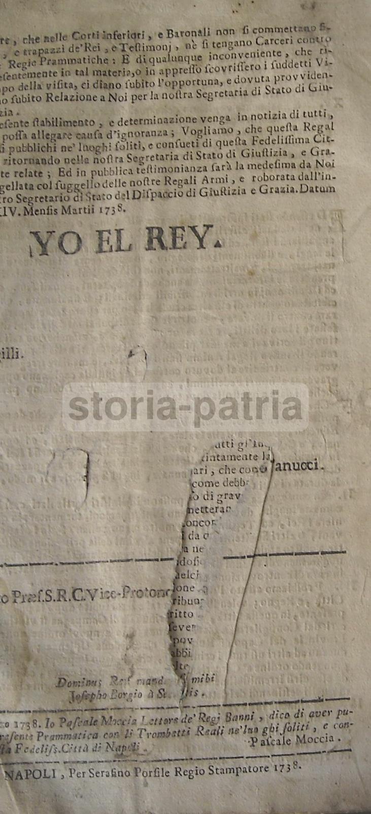 Araldica, Borboni, Giuridica, Giustizia, Tribunali, Napoli, Snellimento Processi, 1738 immagine 5