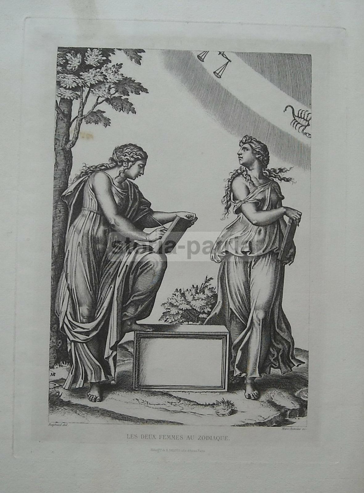 Arte, Astronomia, Astrologia, Zodiaco, Antica Allegoria, Raffaello, Baldus, Marcantoine immagine 1
