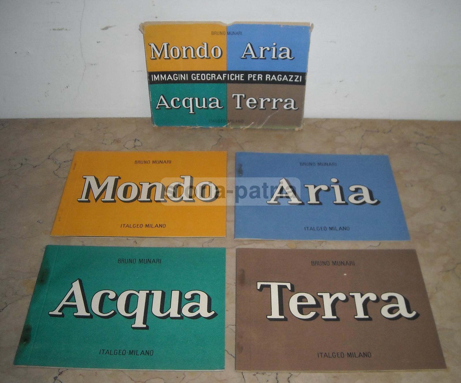 Arte, Design, Munari, Geografia, Mondo, Acqua, Terra, Mare, Pregevole Illustrato, Rarita immagine 8