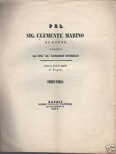 Atena, Interessante Antica Allegazione, Napoli, 800, Rara immagine 1