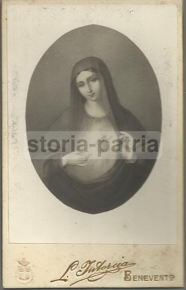 Benevento, Antica Rara Fotografia, Studio Fotografico Intorcia, Stampa Devozionale immagine 1