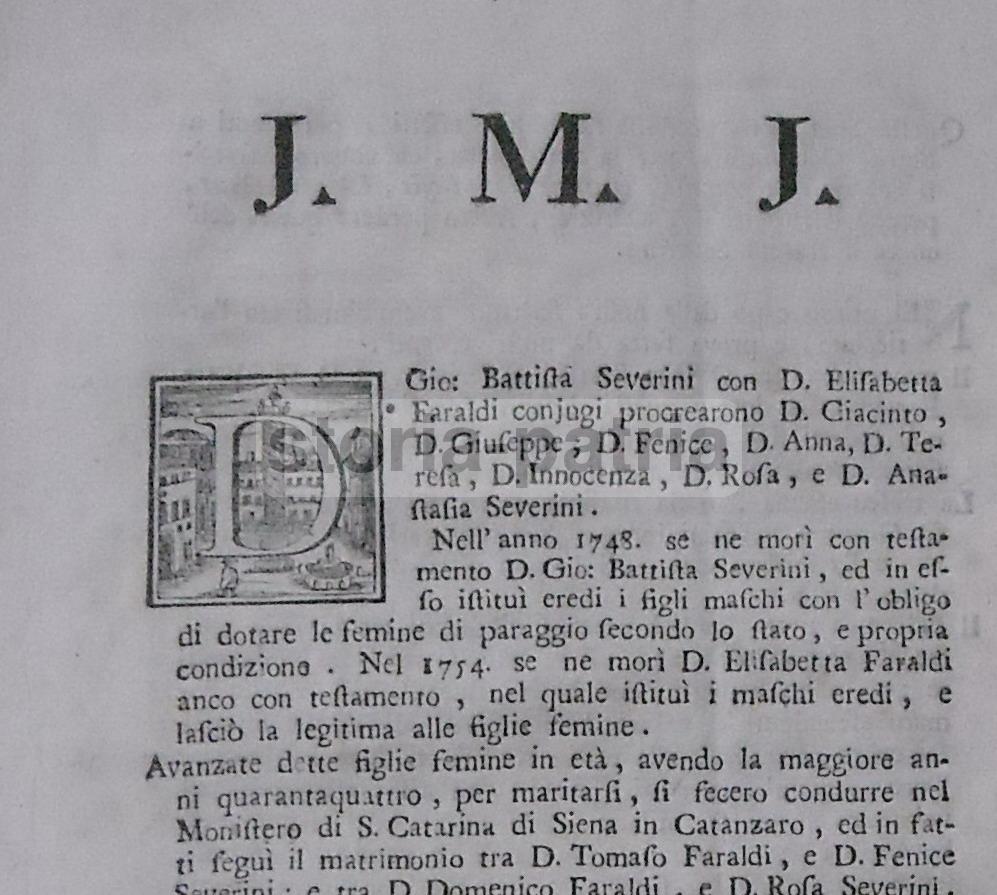Calabria, Giuridica, Notariato, Severini, Faraldi, Leopardi, Rara Antica Allegazione immagine 2
