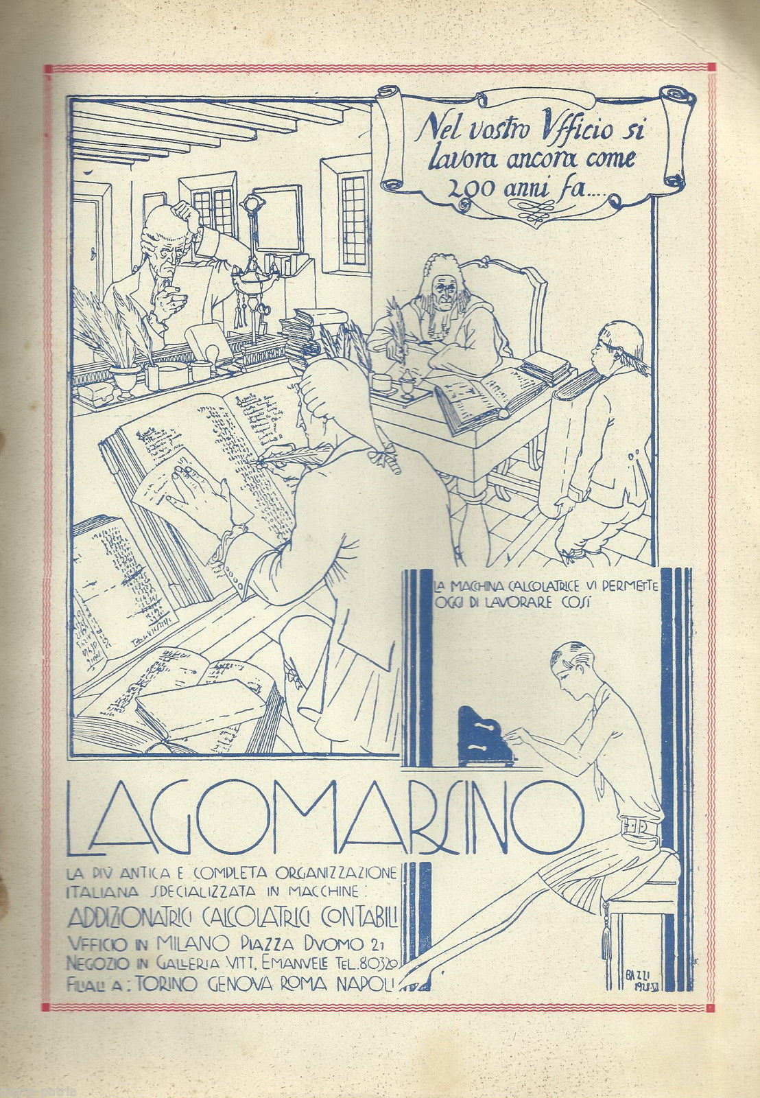 Contabilita, Calcolatrice, Lagomarsino, Milano, Artista Bazzi, Acciaio Temperato immagine 1