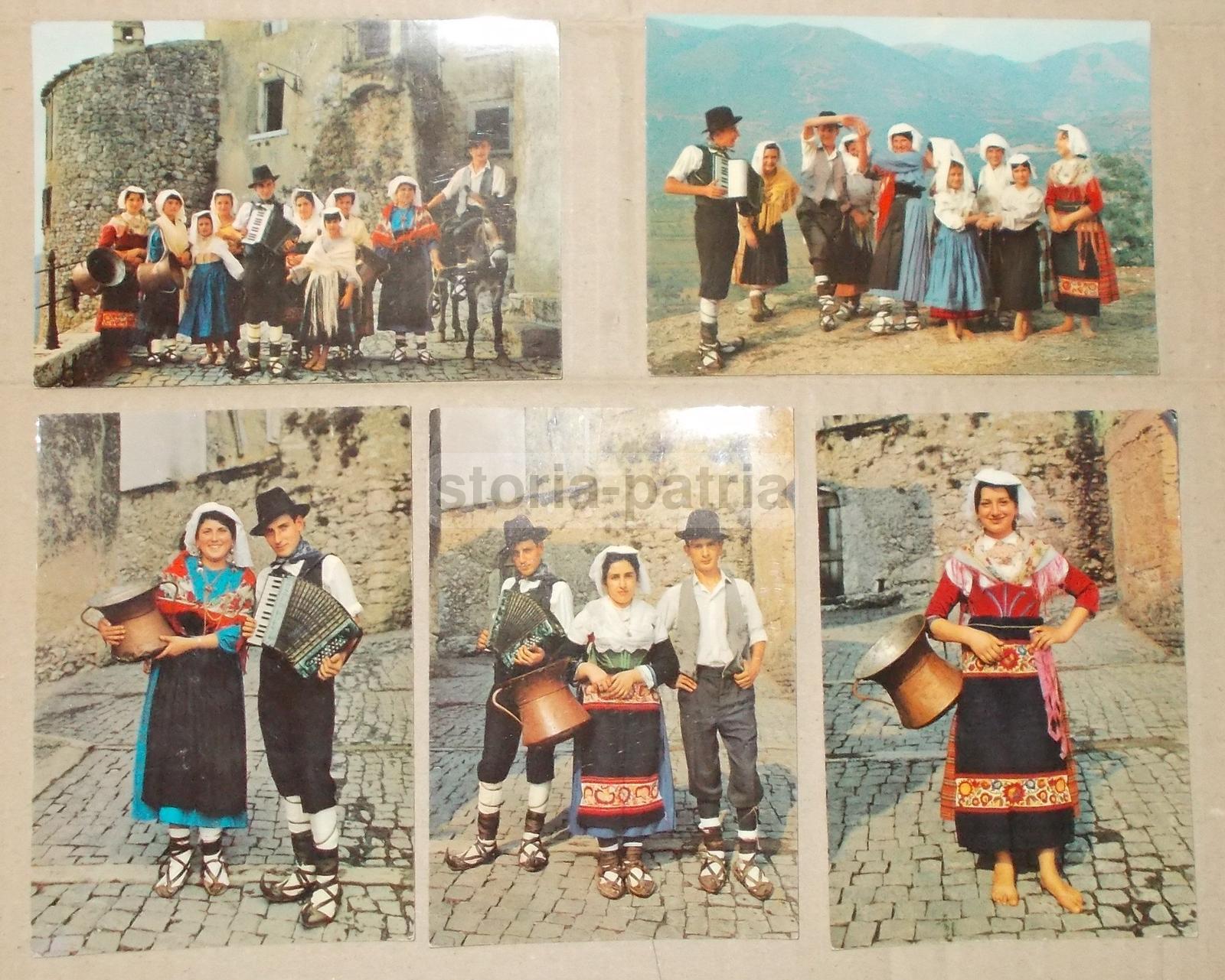 Costumi Popolari Ciociari, Folklore, Ciociaria, Acquaiole, Musica, Danza, 6 Cartoline immagine 2