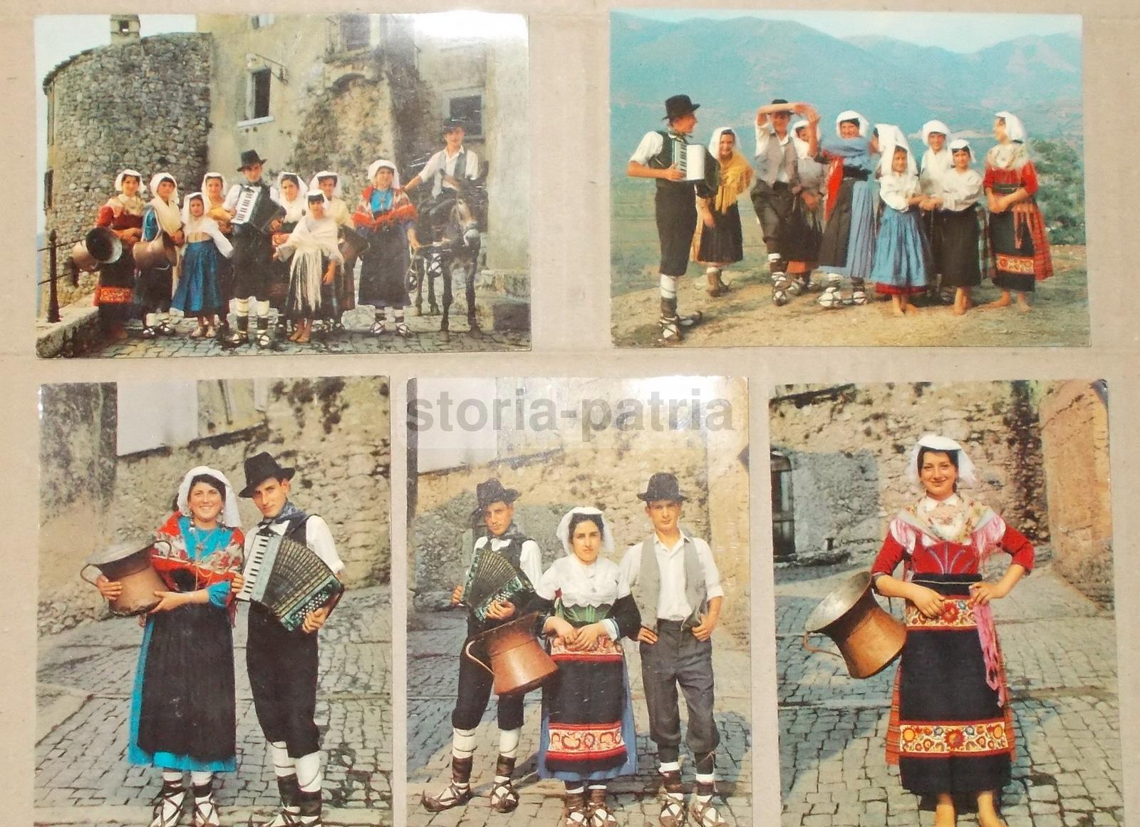 Costumi Popolari Ciociari, Folklore, Ciociaria, Acquaiole, Musica, Danza, 6 Cartoline immagine 5