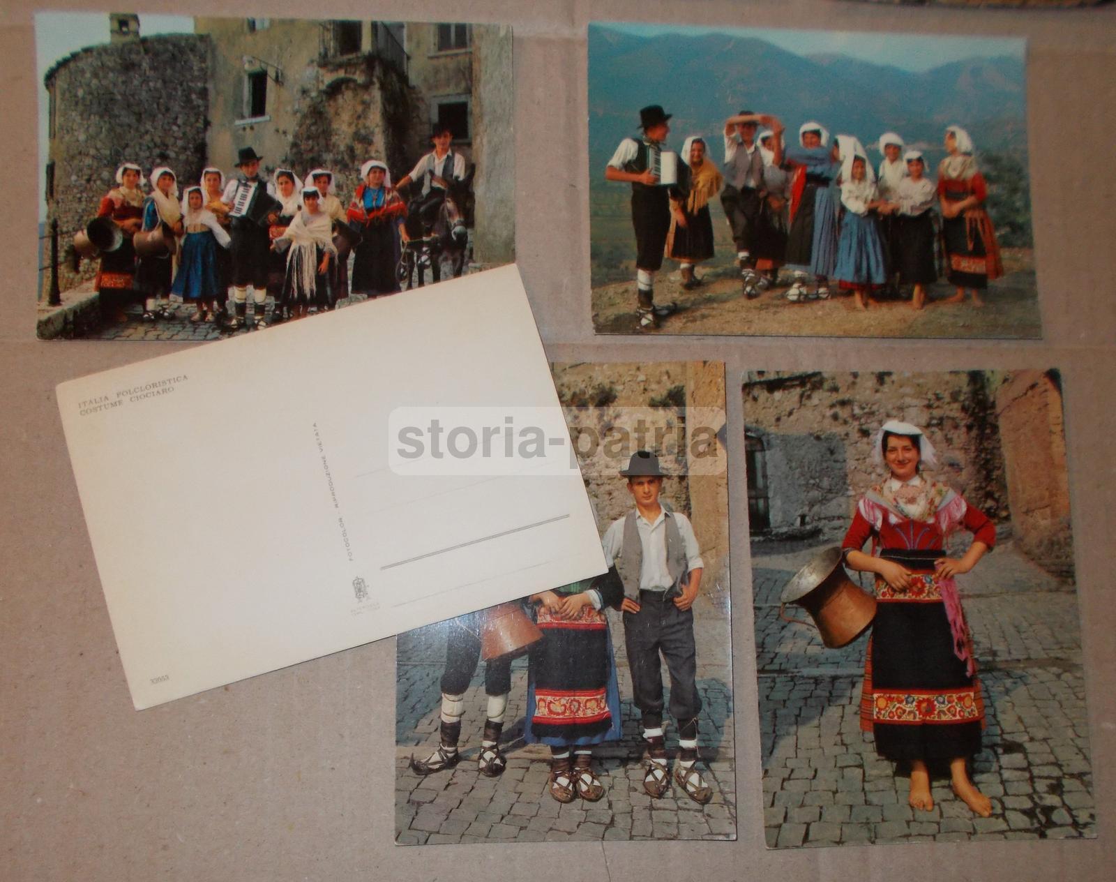Costumi Popolari Ciociari, Folklore, Ciociaria, Acquaiole, Musica, Danza, 6 Cartoline immagine 6
