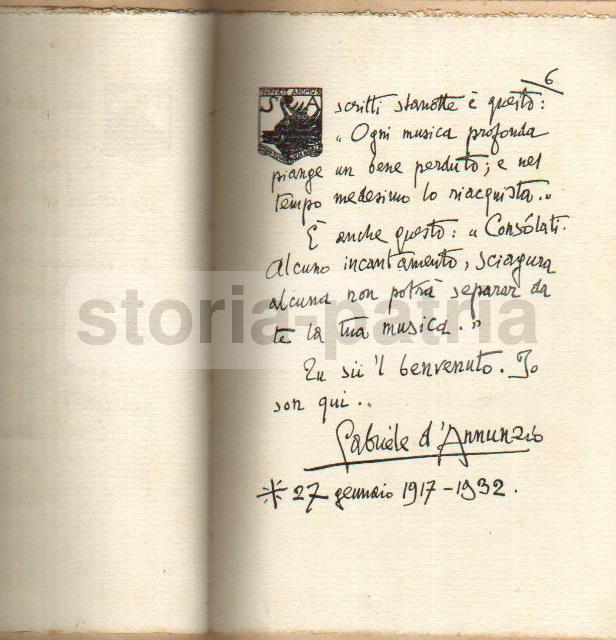 Dannunzio, Rossini, Boito, Musica, Pesaro, Sardegna, Sicilia, Facsimile Di Autografo immagine 2