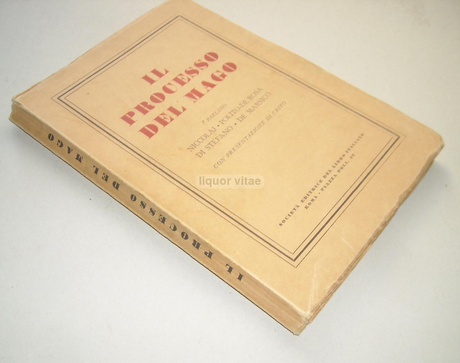 Esoterismo, Animismo, Magia, Giuridica, Nobilta, Napoli, Ricciardelli, Pugliese, 1942 immagine 1