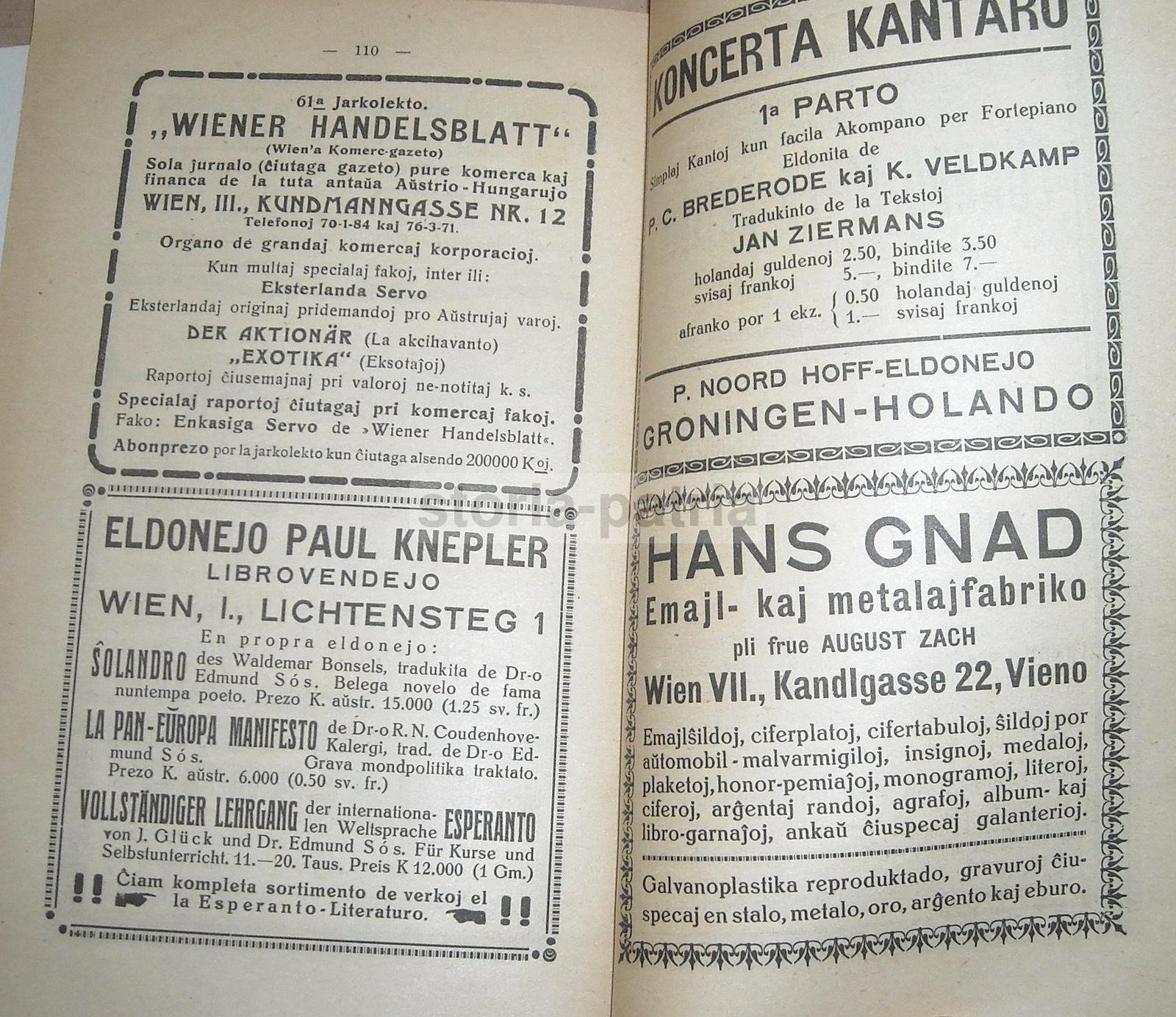 Esperanto, Congresso Di Vienna, 1924, Antica Edizione Illustrata, Guida E Programma immagine 7